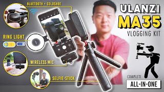 Ulanzi MA-35 Review | The $80 All-In-One Camera Grip | LM19 Fill Light + V6 Wireless Microphone