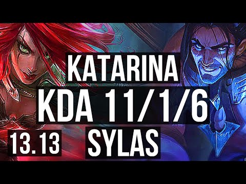 KATARINA vs SYLAS (MID) | 11/1/6, 2.9M mastery, 1500+ games, Legendary | KR Grandmaster | 13.13