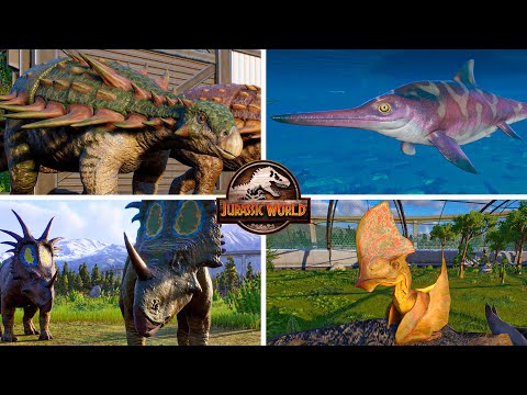Styracosaurus, Polacanthus, Tapejara, Ichthyosaurus 🦖 Jurassic World Evolution 2