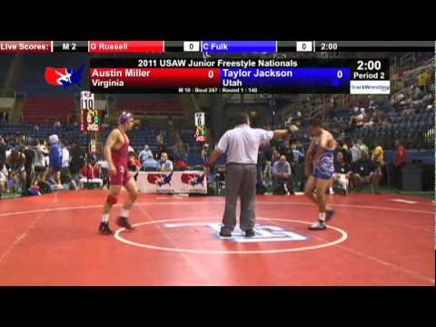 Junior Freestyle 140 - Taylor Jackson (UT) vs. Austin Miller (VA)