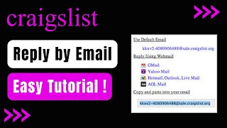 How to Reply by Email on Craigslist !