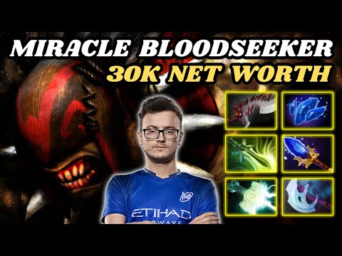 🔥 MIRACLE Bloodseeker Hard Carry 30K NET WORTH 🔥 1053 XPM Insane Gameplay By Miracle - Dota 2