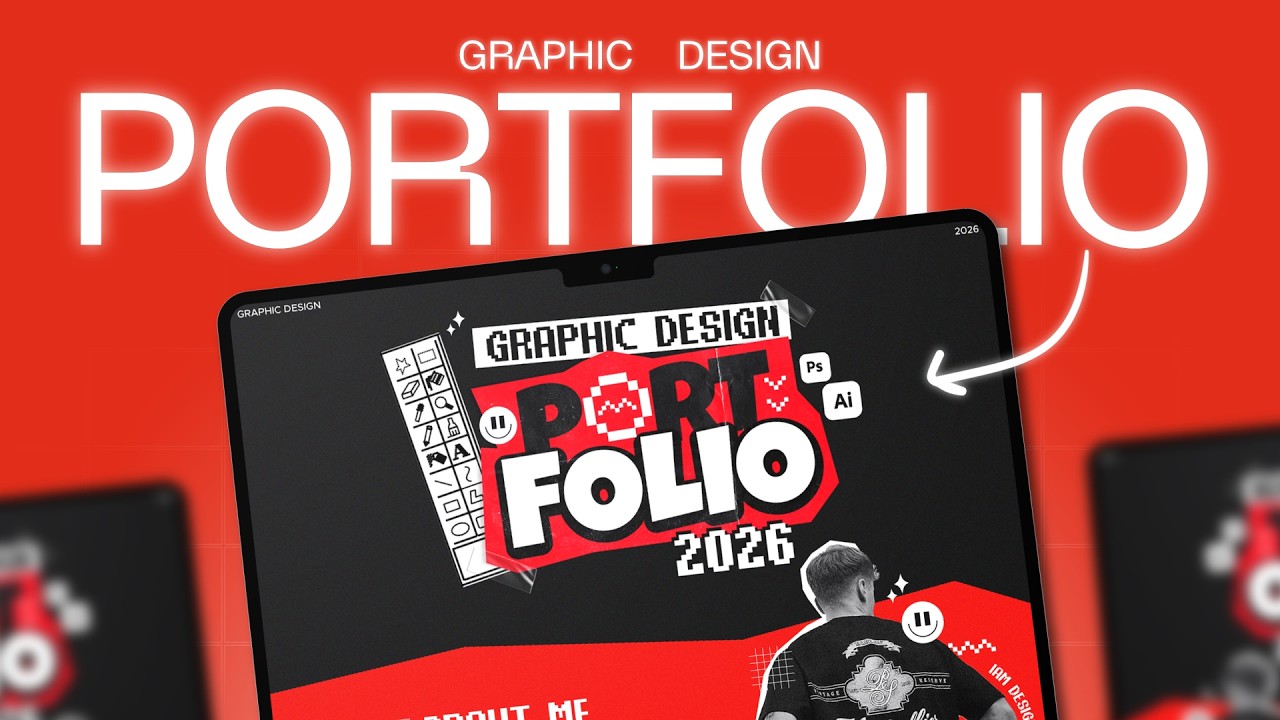 How to create a Graphic Design PORTFOLIO in 2026 | Step by Step Tutorial 2026!