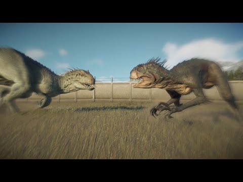 Indominus Rex vs Scorpios Rex - Jurassic World Evolution 2