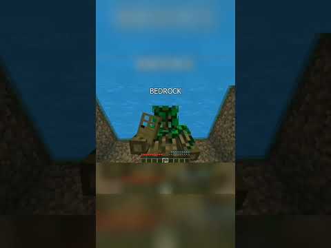 creeper - java vs bedrock #bedrock #bedwars #java #lifehacks #minecraft #youtube #youtubeshorts #video