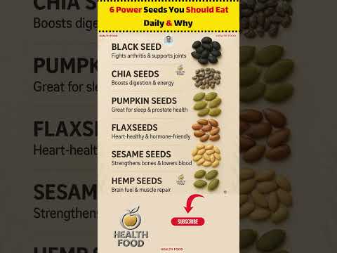 Tiny Seeds, Mighty Benefits: 6 Power Seeds You Should Eat Daily & Why! #PowerSeeds #SuperfoodSeeds