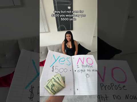 $500 or i Propose right now?! #shorts