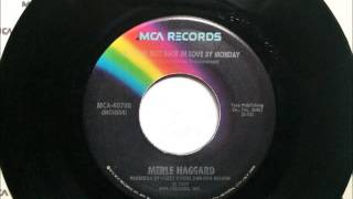 If We&#39;re Not Back In Love By Monday , Merle Haggard , 1977 Vinyl 45RPM