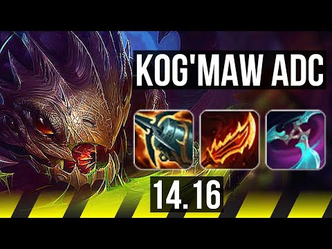 KOG'MAW & Leona vs ZIGGS & Rell (ADC) | 15/4/10, Godlike, Rank 14 Kog'Maw | EUW Grandmaster | 14.16