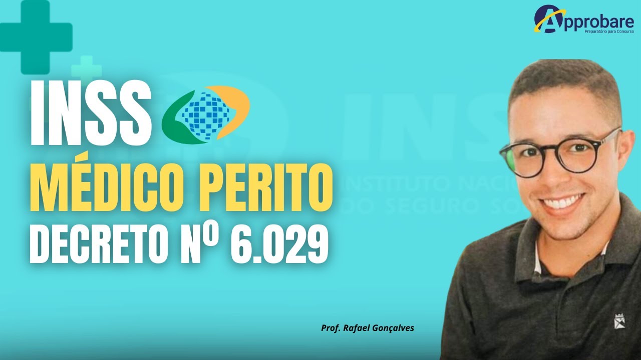 1. INSS MÉDICO PERITO - DECRETO No 6.029 - PROF. RAFAEL GOLÇALVES