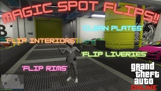 HOW TO FLIP/CLEAN YOUR INTERIORS, WHEELS, TINT, PLATES WITH YOUR MAGIC SPOT! #gta5 #ps4 #ps5