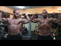 Marty and Dennis flexing together (Marty's gained 7 kg since last video)
