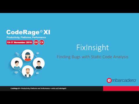 FixInsight: Finding Bugs with Static Code Analysis with RomanYankovsky - CodeRage XI