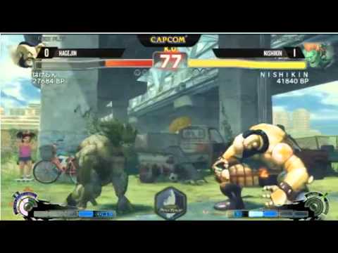 【USF4】『一秋千撃杯』個人戦 ３回戦 はげじん vs ニシキン