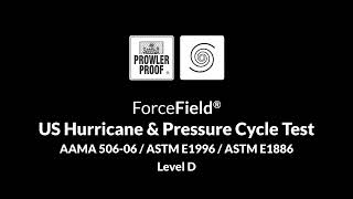 US Hurricane & pressure cycle test (AAMA 506-06/ASTM E1996/ASTM E1886)