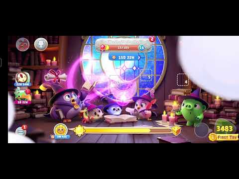 Angrybird Journey land 21  Wizard's Library Cross Level 3481 To 3485  V#919   #nocopyright