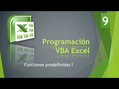 Curso VBA Excel Funciones predefinidas I Vídeo 9