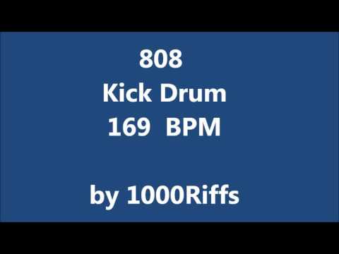 808 Kick Bass Drum 169 BPM - Beats Per Minute