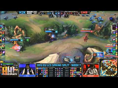 1. H2K vs Gambit Gaming - Highlights - EU LCS Spring 2015 W7D1