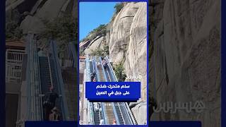سلم متحرك ضخم في الصين يتيح للزوار صعود جبل شاهق خلال 10 دقائق بدل ساعتين thumbnail
