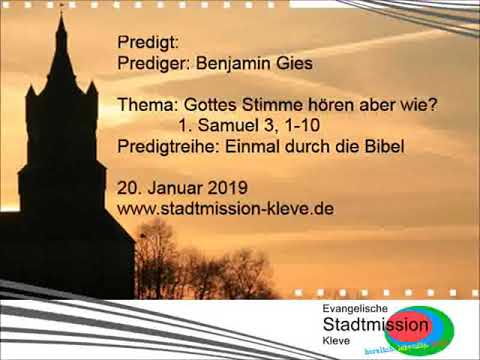 Predigt 1.Samuel 3,1-10 (20 Januar 2019)