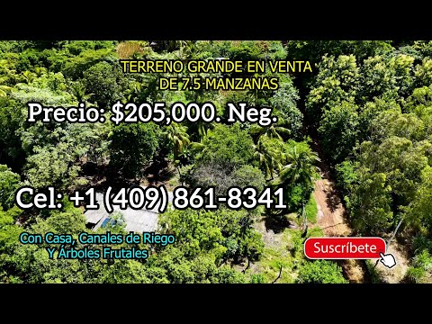 Terreno Con Árboles Frutales, Cerca Playa El Flor, Sonsonate. $205,000. Cel: +1 (409) 861-8341.