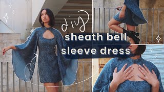 Making the Witchy Dress of my DREAMS✨🕸 (PATTERN & Tutorial) // DIY Sheath Bell Sleeve Mini Dress