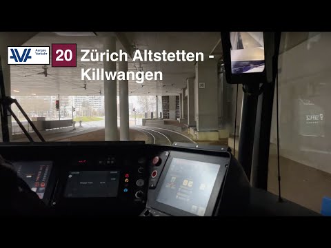 🇨🇭 Cab Ride: AVA/Limmattalbahn | 20: Zürich Altstetten - Killwangen-Spreitenbach | Stadler Tramlink