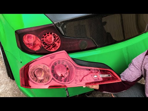 G35 with Nos Shrek G gets JDM ( skyline 350GT) 06-07 taillights installed