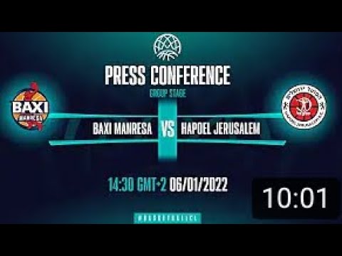 BAXI Manresa v Hapoel Jerusalem - Press Conference | Basketball Champions League 2021-22#basketball