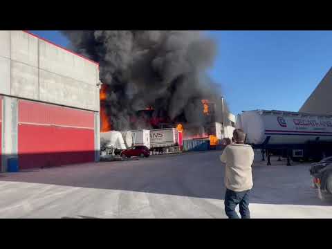 Fuego en el polígono de l'Arboç (2 de 2)