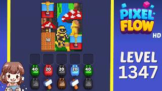 Pixel Flow Level 1347 Solution Walkthrough