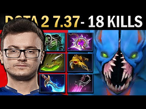 Nightstalker Gameplay Miracle with 18 Kills and Khanda - Dota 2 7.37