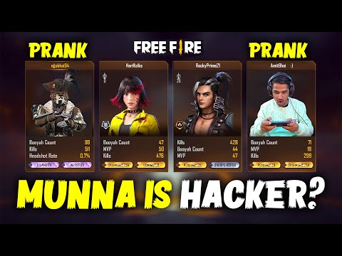 Munna Is Hacker🤣 Prank with Random Player CS Gameplay - Garena Free Fire- Total Gaming