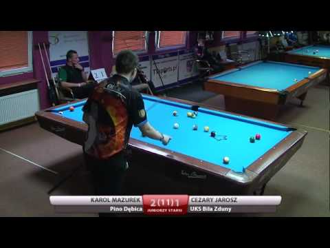 Mistrzostwa Polski Juniorów w Bilard - Kielce 2015 Jarosz vs Migdałek 3