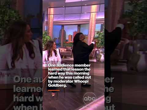 Whoopi Goldberg Leaves Her Seat On 'The View' To Scold Audience Member For Recording show #shorts