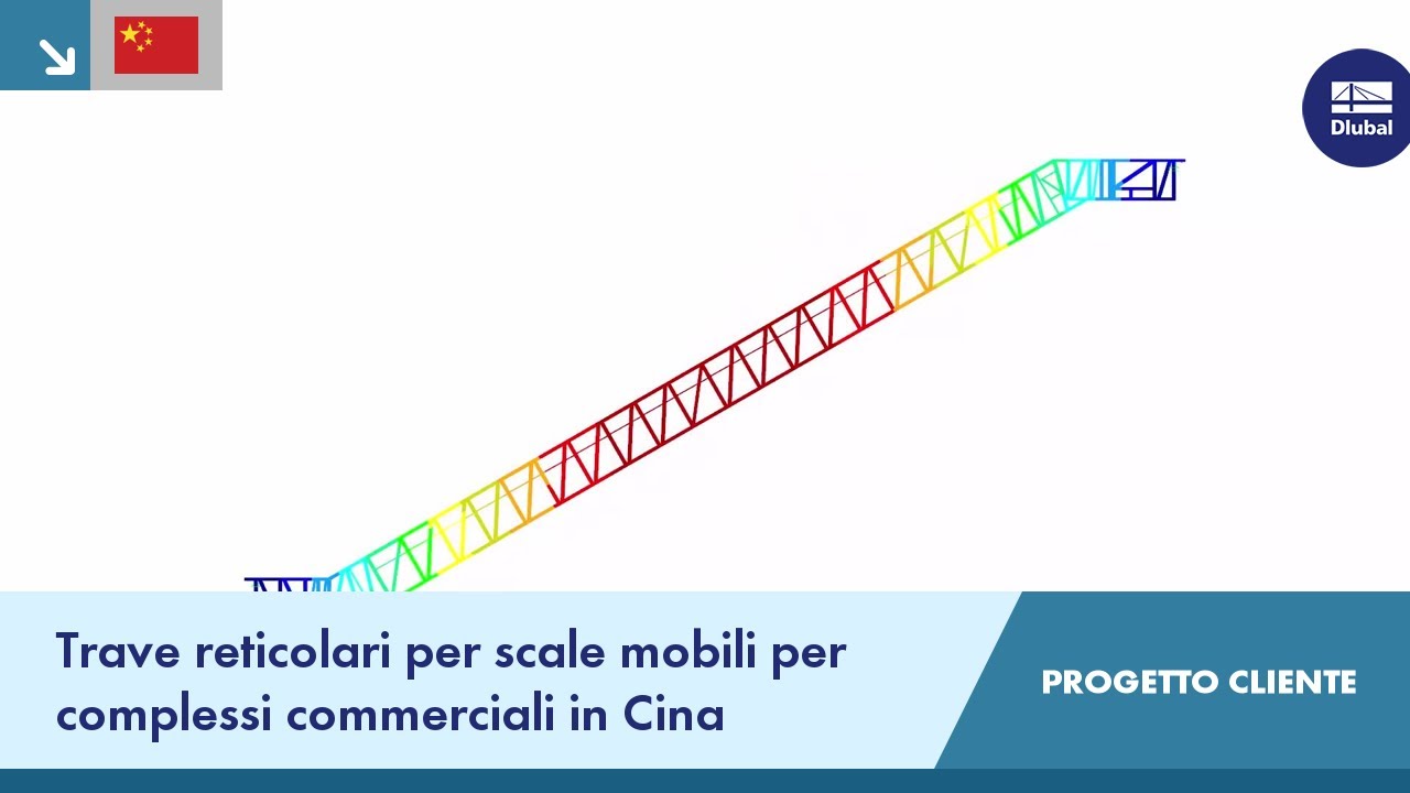 CP 001195 | Trave reticolari per scale mobili per complessi commerciali in Cina