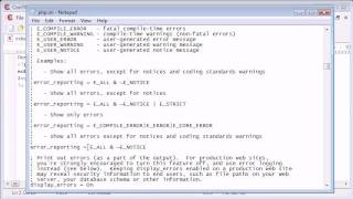 Beginner PHP Tutorial - 15 - More on Error Reporting