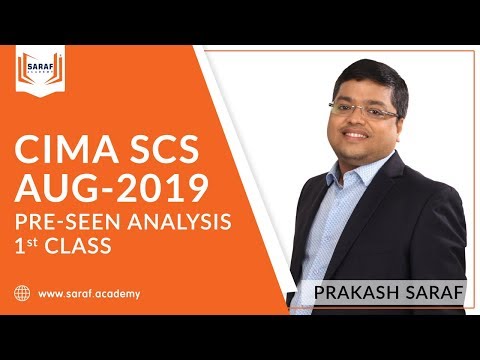 CIMA SCS - AUG'19 1st class