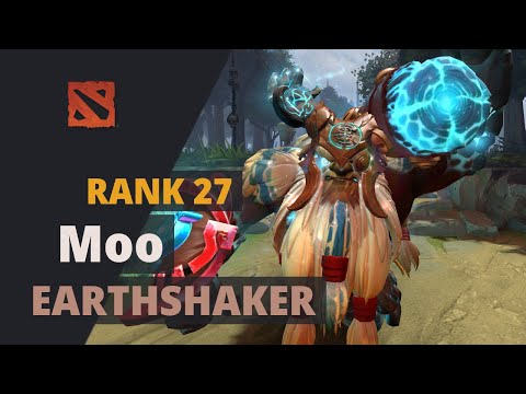 Moo (Rank 27) plays Earthshaker Dota 2 Full Game