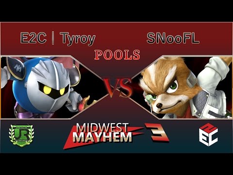 Midwest Mayhem 3  POOLS - E2C | Tyroy (Meta Knight) vs SNooFL (Fox)