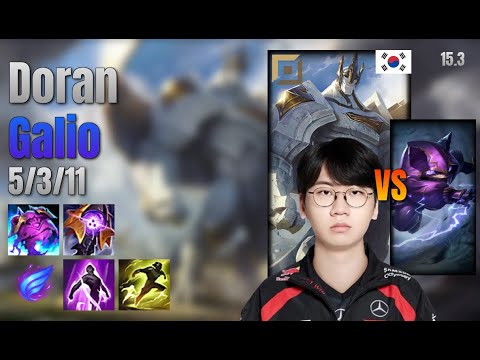 Doran Top Galio vs Kennen lol KR solo rank Full Game 15.3 | 도란 갈리오 vs 케넨