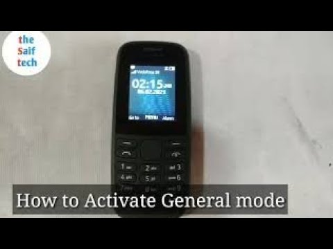 How to Activate General mode/Silent mode.( nokia 105 ) the Saif tech.