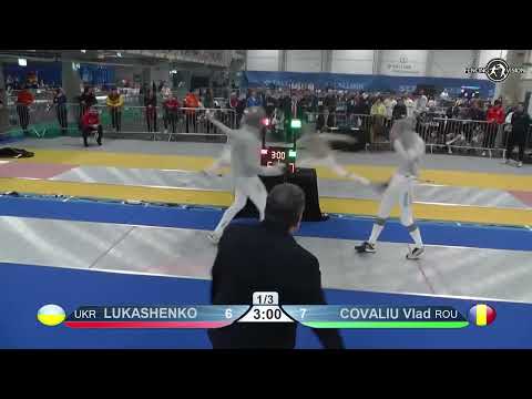 European Championships 2023 JMS - L8 - Darii Lukashenko UKR v Vlad Covaliu ROU