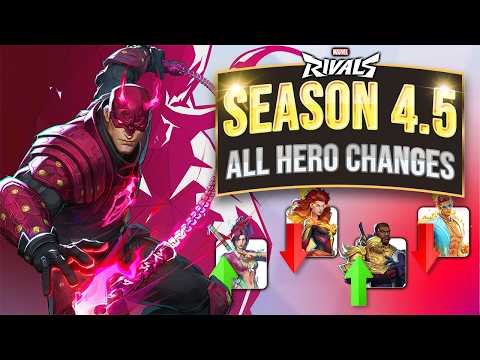 Side-by-Side Comparison of EVERY Hero Change | Season 4.5 Balance Patch | Marvel Rivals