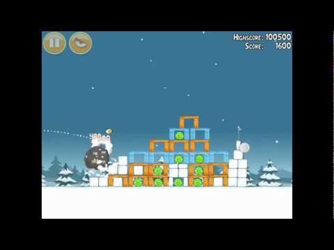 Angry Birds Seasons Season's Greedings 1-16 Walkthrough Christmas 2011 3 Star