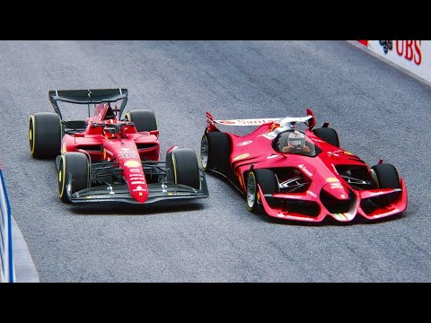 Ferrari F1 2022 F1-75 vs Ferrari F1 2025 Concept at Monaco GP
