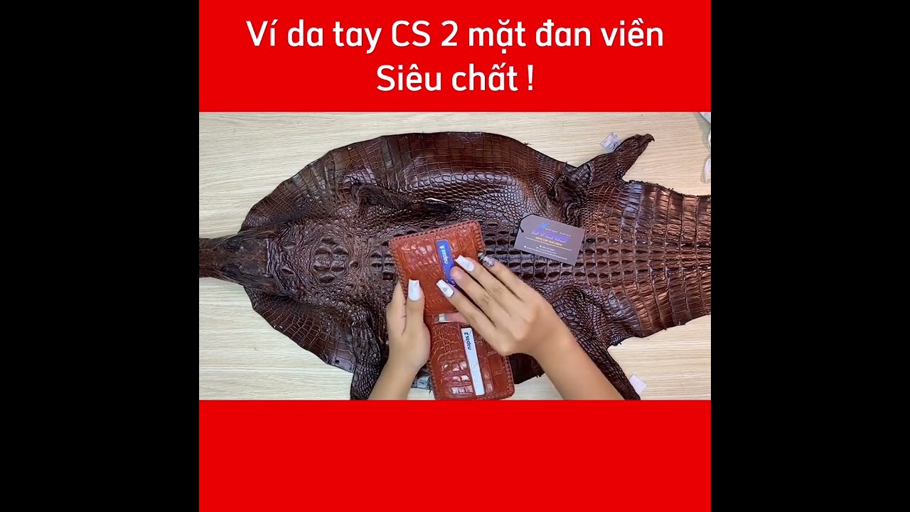 Ví Bàn Tay Cá Sấu 2 Mặt Đan Viền VS2V03ND