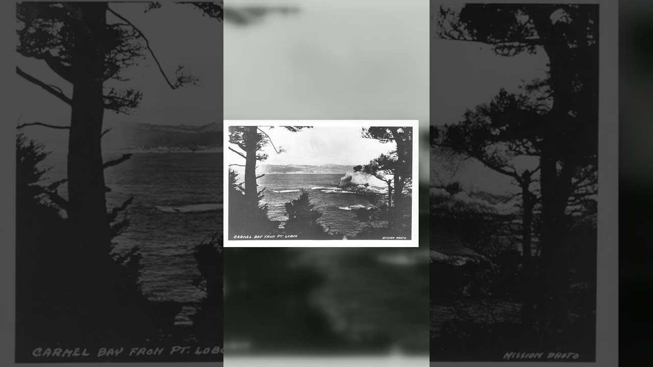 Mission Photo, RPPC, Carmel Bay from Pt. Lobos, California, 1930s Video