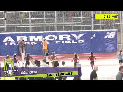 Girls 60m Semi Heat 1 - New Balance Indoor Nationals 2012